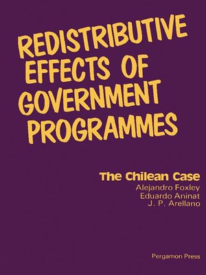 redistributive programmes effects government